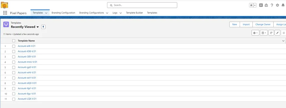 Pixel Papers — screenshot from the Salesforce AppExchange listing