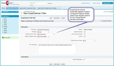 Prevent duplicates in real time with DupeCatcher for Salesforce — screenshot
