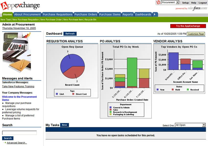 Procurement — screenshot from the Salesforce AppExchange listing