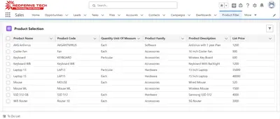 Product Filter for Salesforce — screenshot