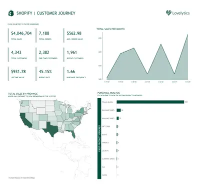 Product Sales Performance with Shopify for Salesforce — screenshot