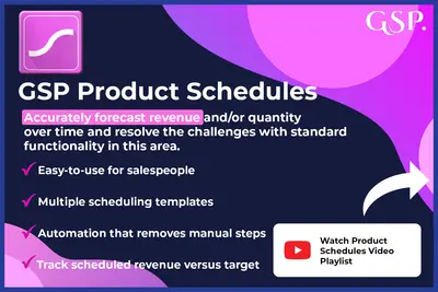 Product Schedules by GSP for Salesforce — screenshot