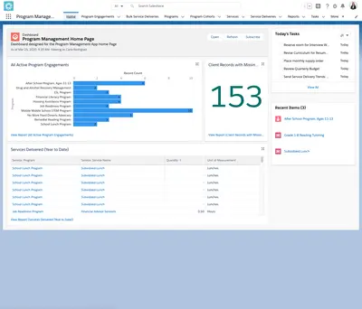 Program Management Module for Salesforce — screenshot