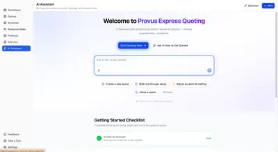 Provus Express Quoting for Salesforce — screenshot