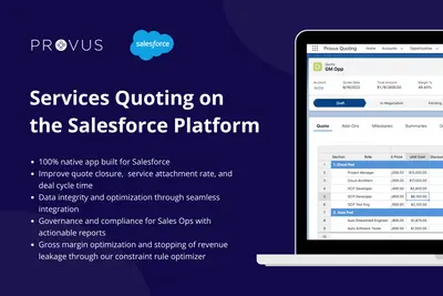 Provus Services Quoting for Salesforce for Salesforce — screenshot