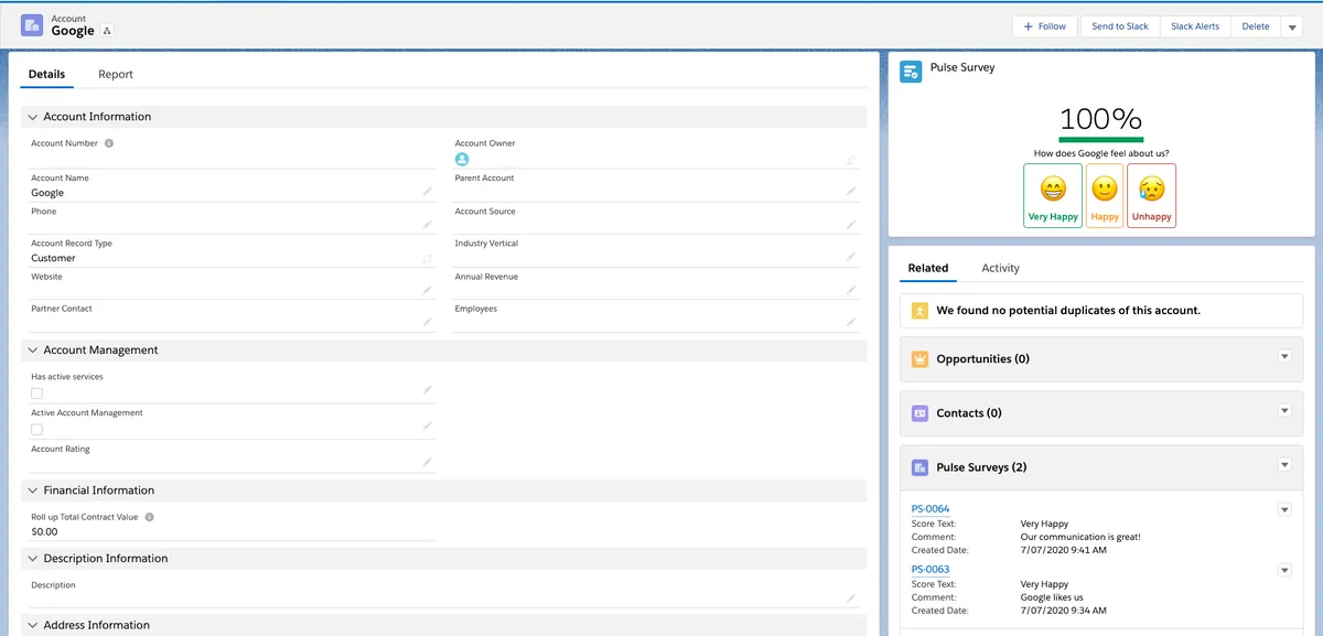 Pulse Survey — screenshot from the Salesforce AppExchange listing