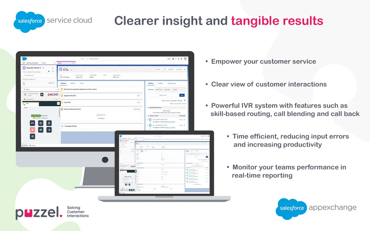 Puzzel Agent Application — screenshot from the Salesforce AppExchange listing