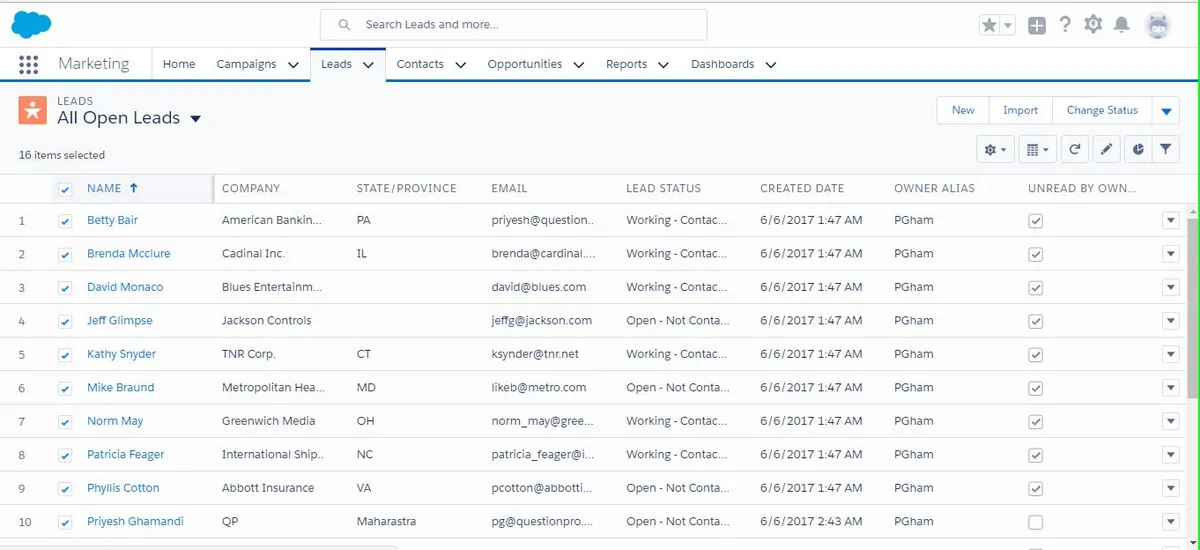 QuestionPro Surveys — screenshot from the Salesforce AppExchange listing