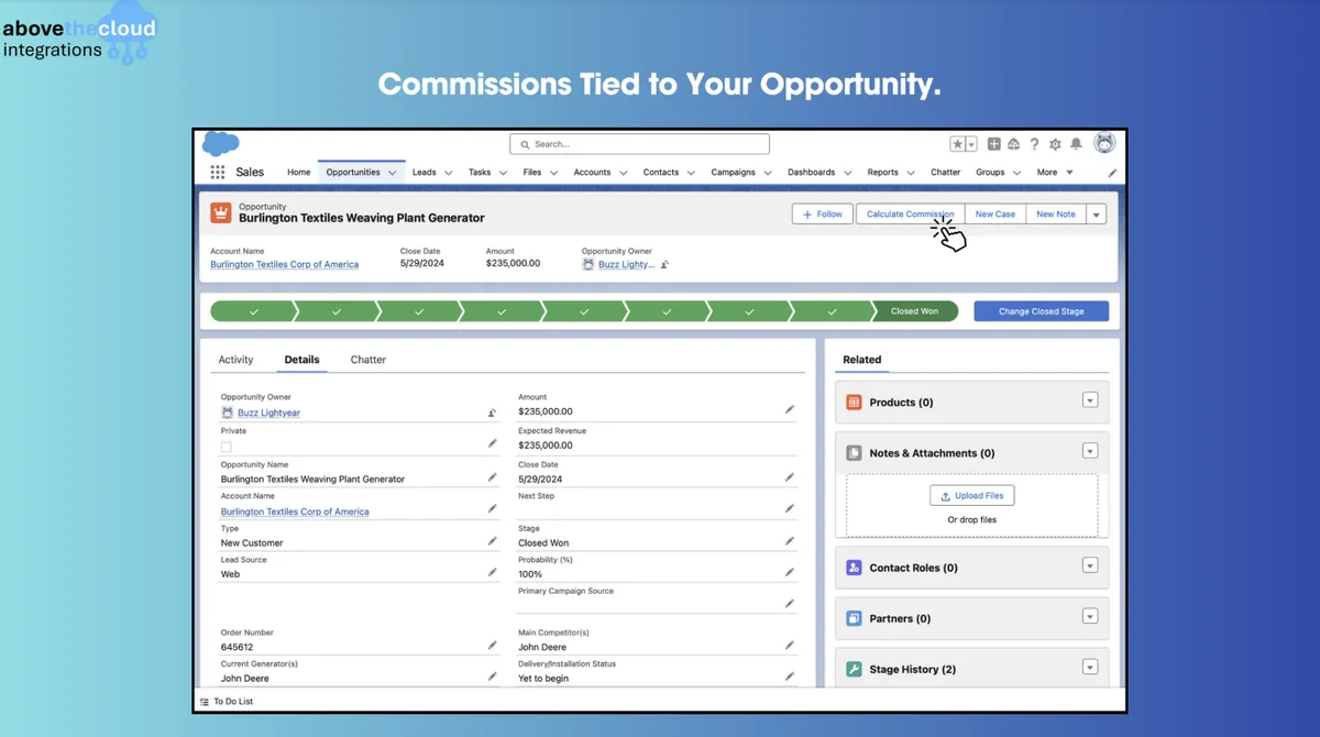 Quick Commission Calculator — screenshot from the Salesforce AppExchange listing