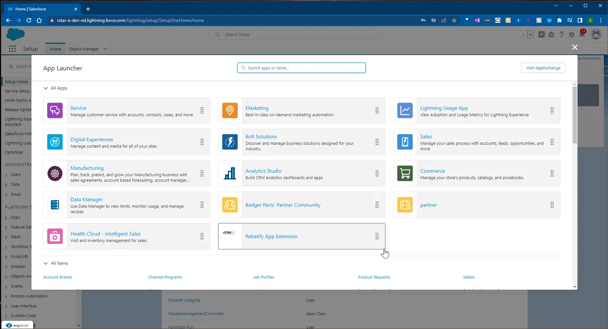 Rebatify — screenshot from the Salesforce AppExchange listing