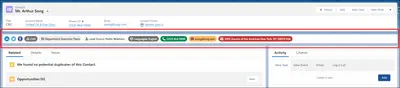 Record Highlights Component for Salesforce — screenshot