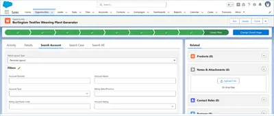 Record Search - Advanced for Salesforce — screenshot