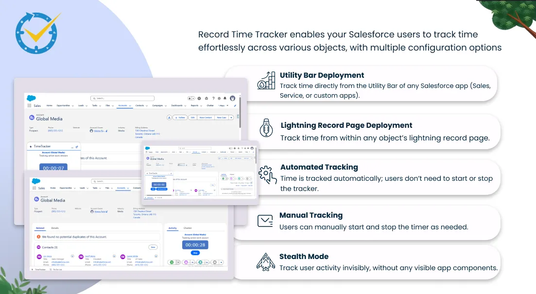 Record Time Tracker - 100% Native — screenshot from the Salesforce AppExchange listing