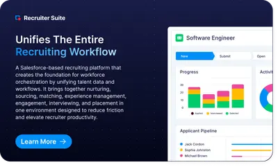 Recruiter Suite, Modern Applicant Tracking System (ATS) For Staffing Firms for Salesforce — screenshot