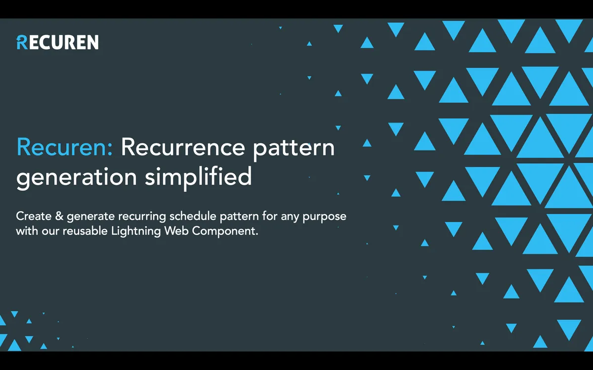 Recuren — screenshot from the Salesforce AppExchange listing