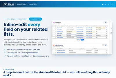 Related List - Inline Edit for Salesforce — screenshot