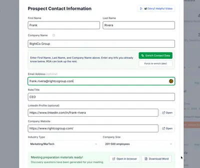 Revenue Growth Agent for Salesforce — screenshot