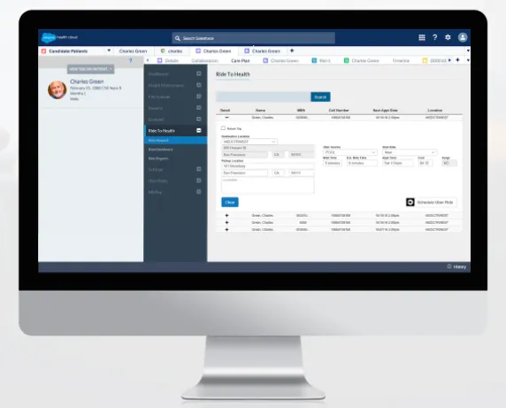 RideToHealth — screenshot from the Salesforce AppExchange listing