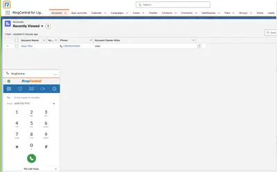 RingEX by RingCentral: Business Phone | Webinar | SMS | Click-to-call for Salesforce — screenshot