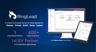 RingLead by ZoomInfo - Enrich, Cleanse, and Dedupe your B2B Data for Salesforce — screenshot