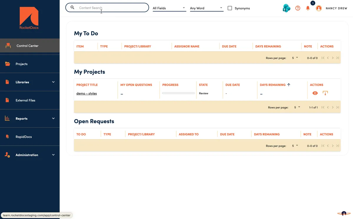 RocketDocs SalesForce Connector — screenshot from the Salesforce AppExchange listing