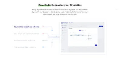 Rollio AI - tap, text and speak to Salesforce using human language for Salesforce — screenshot