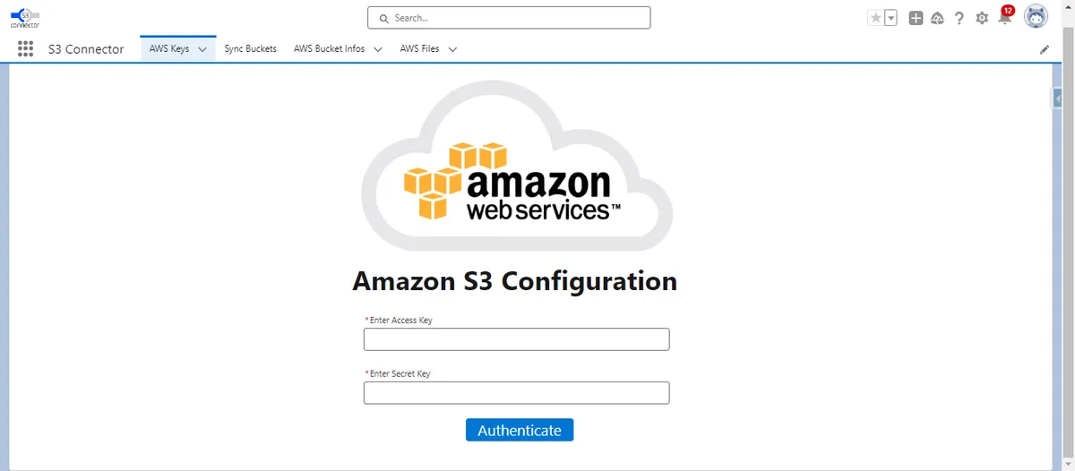 S3 Connector — screenshot from the Salesforce AppExchange listing