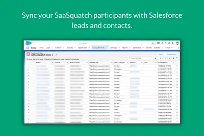 SaaSquatch | Referral, Loyalty and Advocacy Platform for Salesforce — screenshot