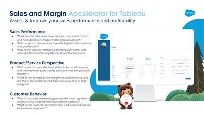 SALES AND MARGIN + TARGET | Tableau Accelerator for Sales for Salesforce — screenshot