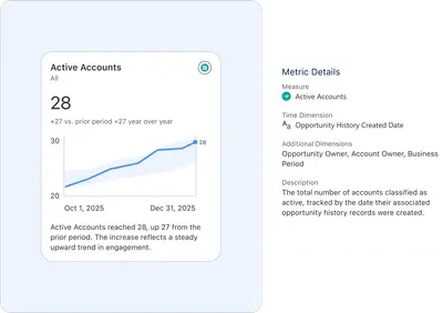 Sales Insights Model and Metrics for Salesforce — screenshot