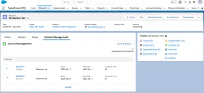 Salesforce CPQ - Cancel and Replace for Salesforce — screenshot