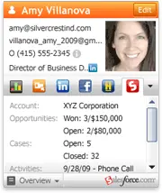 Salesforce for Outlook by Xobni for Salesforce — screenshot