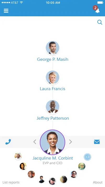 Salesforce Org Chart for iOS and Android for Salesforce — screenshot