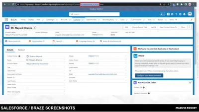 Salesforce to Braze Connector by Massive Rocket for Salesforce — screenshot