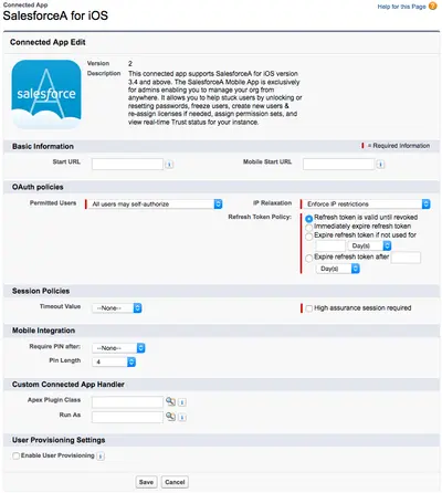 SalesforceA Connected Apps Administration for Salesforce — screenshot