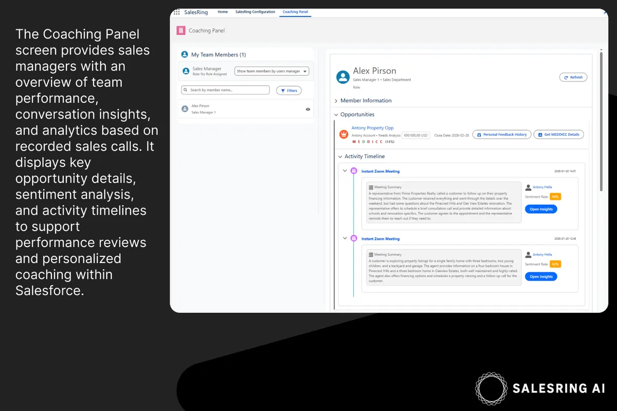 SalesRing — screenshot from the Salesforce AppExchange listing