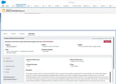 SAM.gov Connector for Salesforce — screenshot