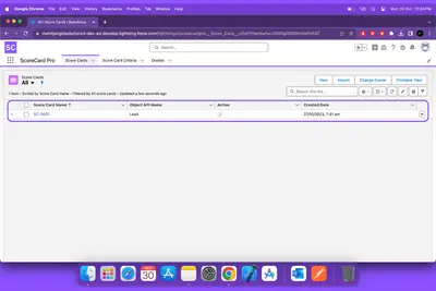 ScoreCard Pro for Salesforce — screenshot
