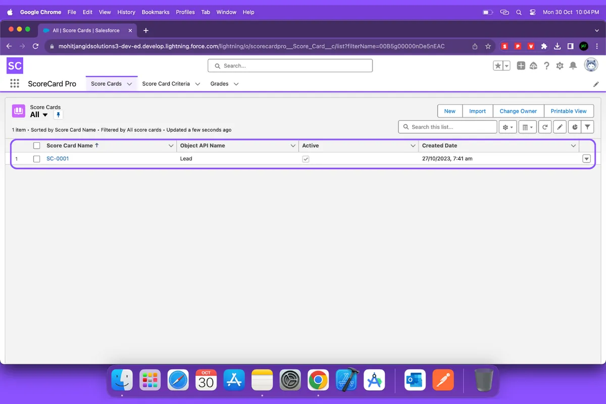 ScoreCard Pro — screenshot from the Salesforce AppExchange listing