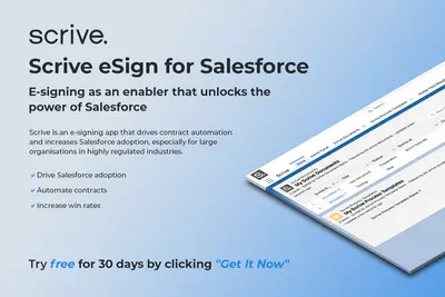 Scrive eSign - Contract automation with integrated e-signature for Salesforce — screenshot