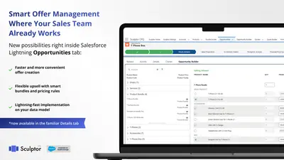 Sculptor CPQ for Salesforce: 100% Native with NON-EXPIRING FREE Trial for Salesforce — screenshot
