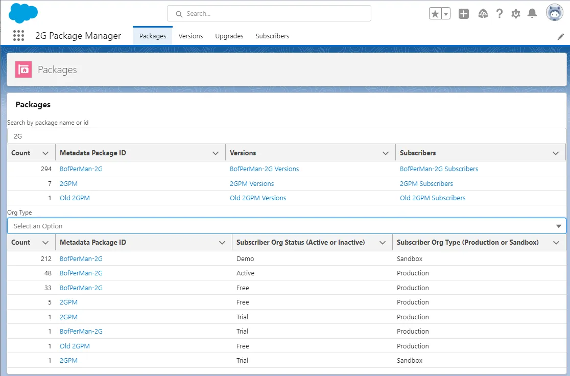 Second Generation Package Manager — screenshot from the Salesforce AppExchange listing
