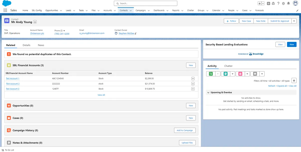 Securities Based Lending for Advisors — screenshot from the Salesforce AppExchange listing