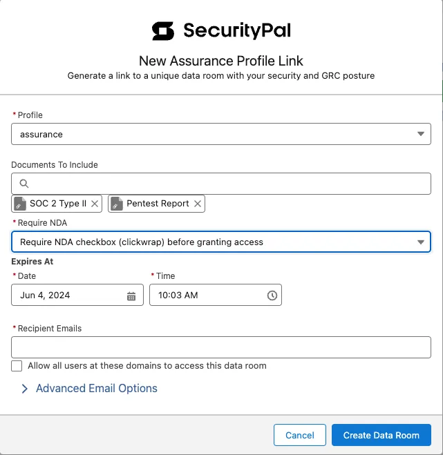 SecurityPal — screenshot from the Salesforce AppExchange listing