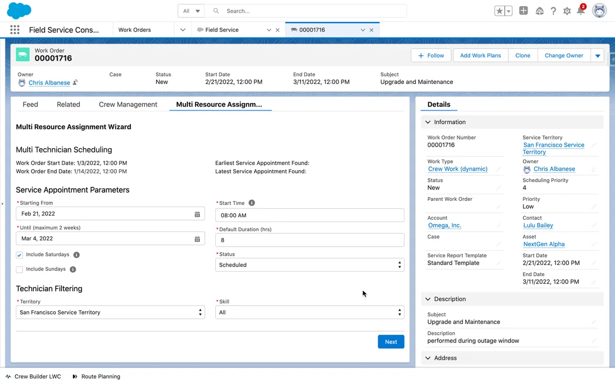 Service Appointment Generator — screenshot from the Salesforce AppExchange listing