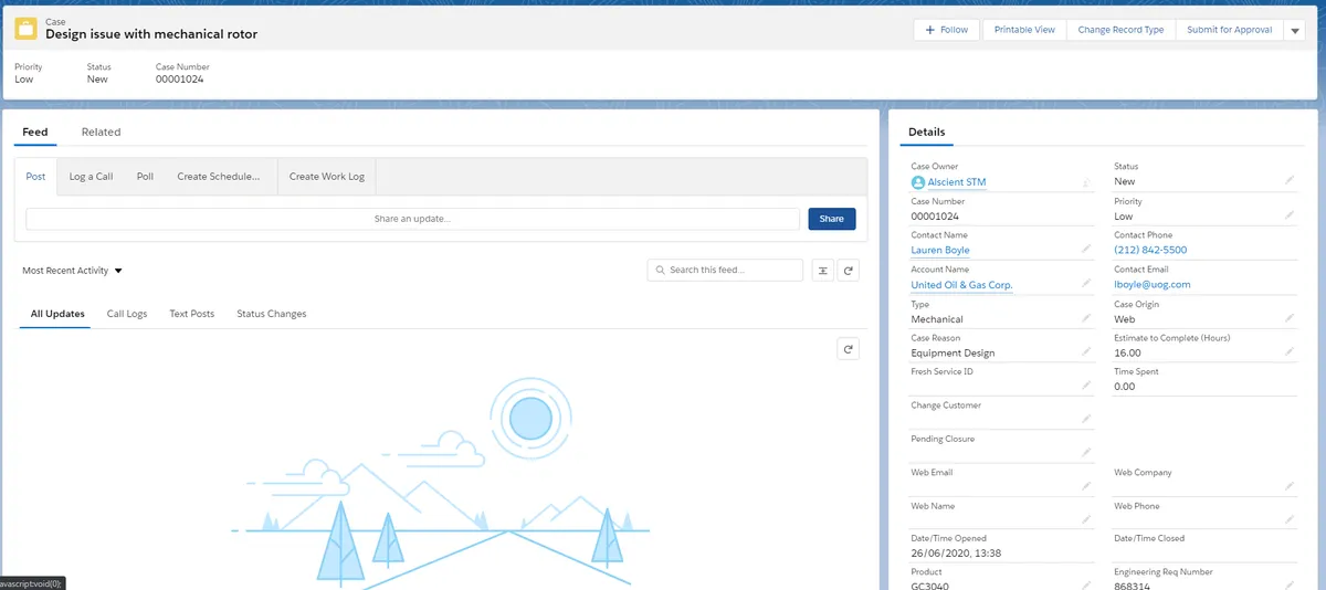 Service Time Manager — screenshot from the Salesforce AppExchange listing