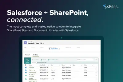 sFiles | Connect to SharePoint Online! (Integrate with Microsoft 365 and Teams) for Salesforce — screenshot