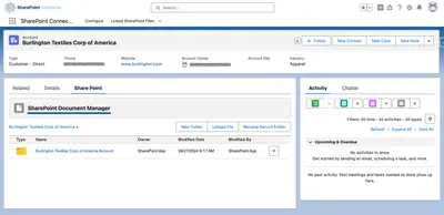 SharePoint Connector for Salesforce — screenshot