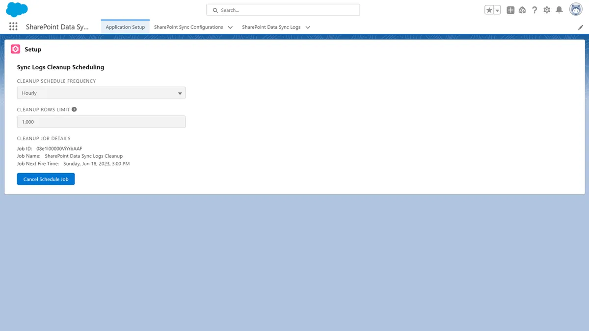 Sharepoint Data Sync Manager — screenshot from the Salesforce AppExchange listing