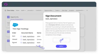 Sign & Sync in Salesforce for Salesforce — screenshot